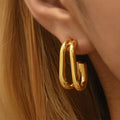 MIENTER Fashion Earrings Pvd Gold Plated Stainless Steel Jewelry Earring Gold Plated Women Pendientes