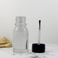Clear Gel Nail Polish Glass Dropper Bottle Brush 5ml/10ml/15ml/20ml/30ml/50ml Capacities Screw Cap for Skin Care Cream Sealing