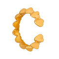 French Choker Stainless Steel 18k Wavy Flame Shape Geometric Irregular Ring Rings Gold Accessories Jewelry