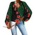 Cheap Polynesian Hawaiian Style Latest Design Breathable High Quality Fashion Chiffon Shirts Plus Size Office Blouses for Women