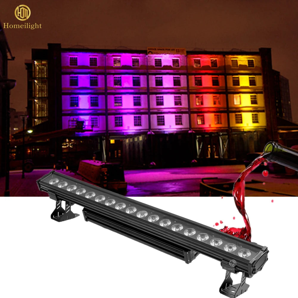 18pcs RGBW Led Wall Washer for Event Wedding LED Flood Light New Year Christmas Celebration Church Hall City Lights