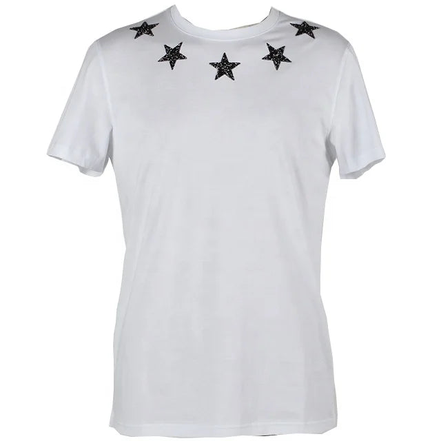 Manufacturer Custom Logo T-Shirt Men White 100% Cotton OEM Cartoon Graphic Tagless Plus Size O-Neck Formal Cheap Bulk Supply