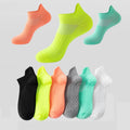 Wholesale Promotional Neon Green Colorful Ankle Socks Professional Breathable Mesh Low Cut Socks for Sports Daily Running