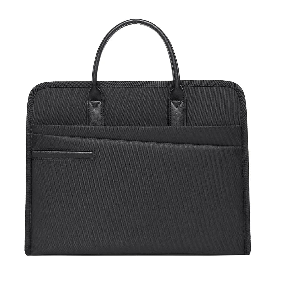 Large Capacity Water-Repellent Oxford 15.6-Inch Briefcase Men Women Portable Shoulder Bag Laptop Office Work Soft Carry Travel