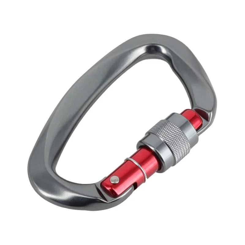 Wholesale Good Quality Outdoor 25kN Aluminum 7075 Mining Carabiner Clip D Ring Climbing Hook