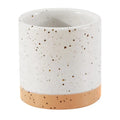 Cylinder Matte Candle Jar Splatter Paint Ceramic Candle Vessels Speckled Customize Candle Jar