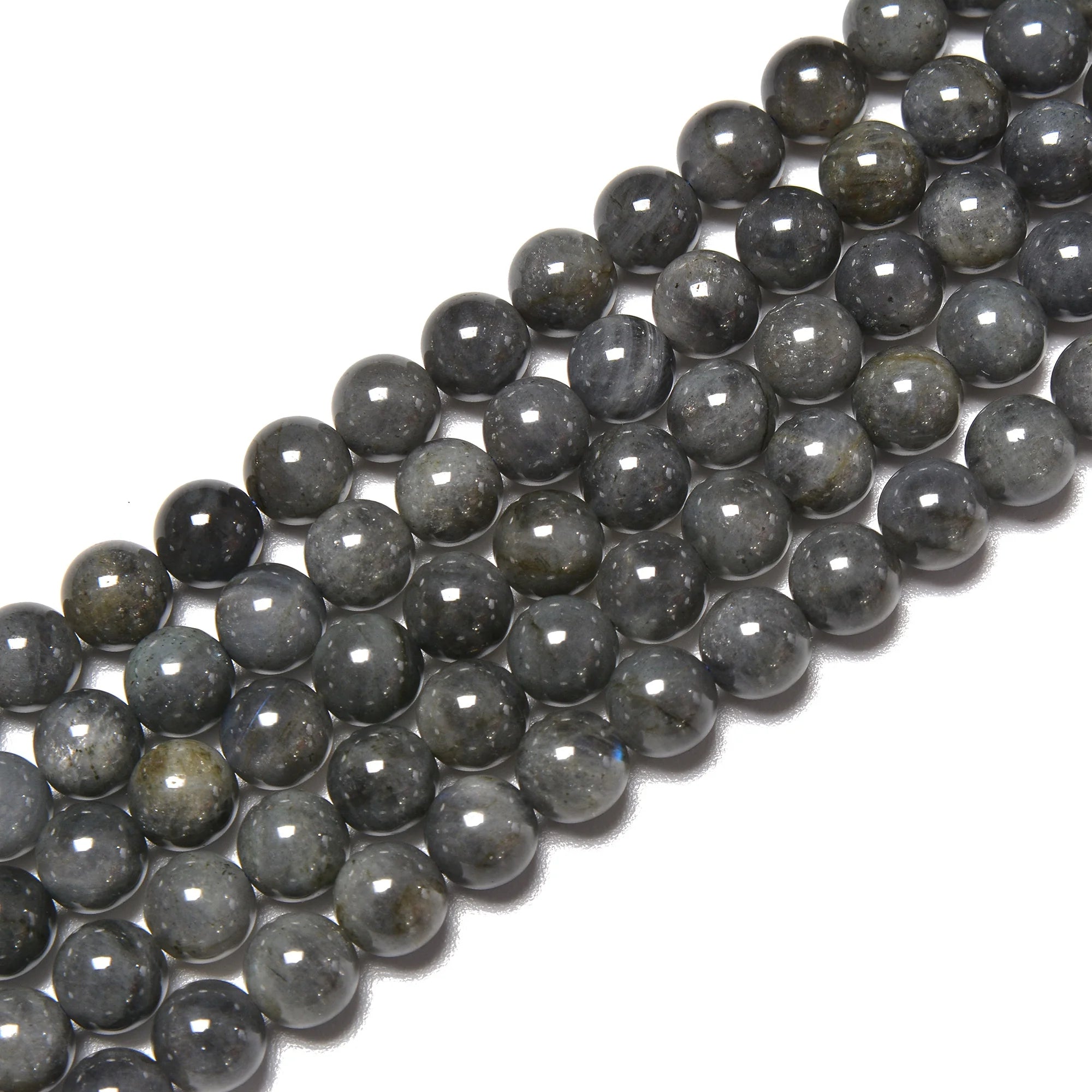 Wholesale Natural Labradorite Stone Bead Strand 6mm 8mm 10mm Smooth Round Beads for Jewelry Making Bracelet