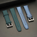 20mm 22mm TPU Silicone Watch Band Strap Luxury Rubber+Leather Hybrid Watch Bands With Quick Release Pin