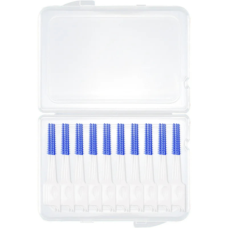 Custom 20pcs Portable Soft Silicone Dental Pick Interdental Brushes for Teeth Cleaning