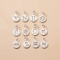 Wholesale S925 Sterling Silver Pendant Diy Letter Hollow Twelve Constellations Pattern Pendant for Bracelet Necklace Accessories