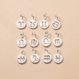 Wholesale S925 Sterling Silver Pendant Diy Letter Hollow Twelve Constellations Pattern Pendant for Bracelet Necklace Accessories