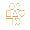 5pcs Fashion Stainless Steel Rectangle Drop-Shaped Oval Connectors for Necklace Findings Earrings Materials Wholesale