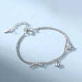 925 Pure Silver Simple Korean-style Couple Bracelet Suitable for Weddings Parties and Gifts on Valentine's Day