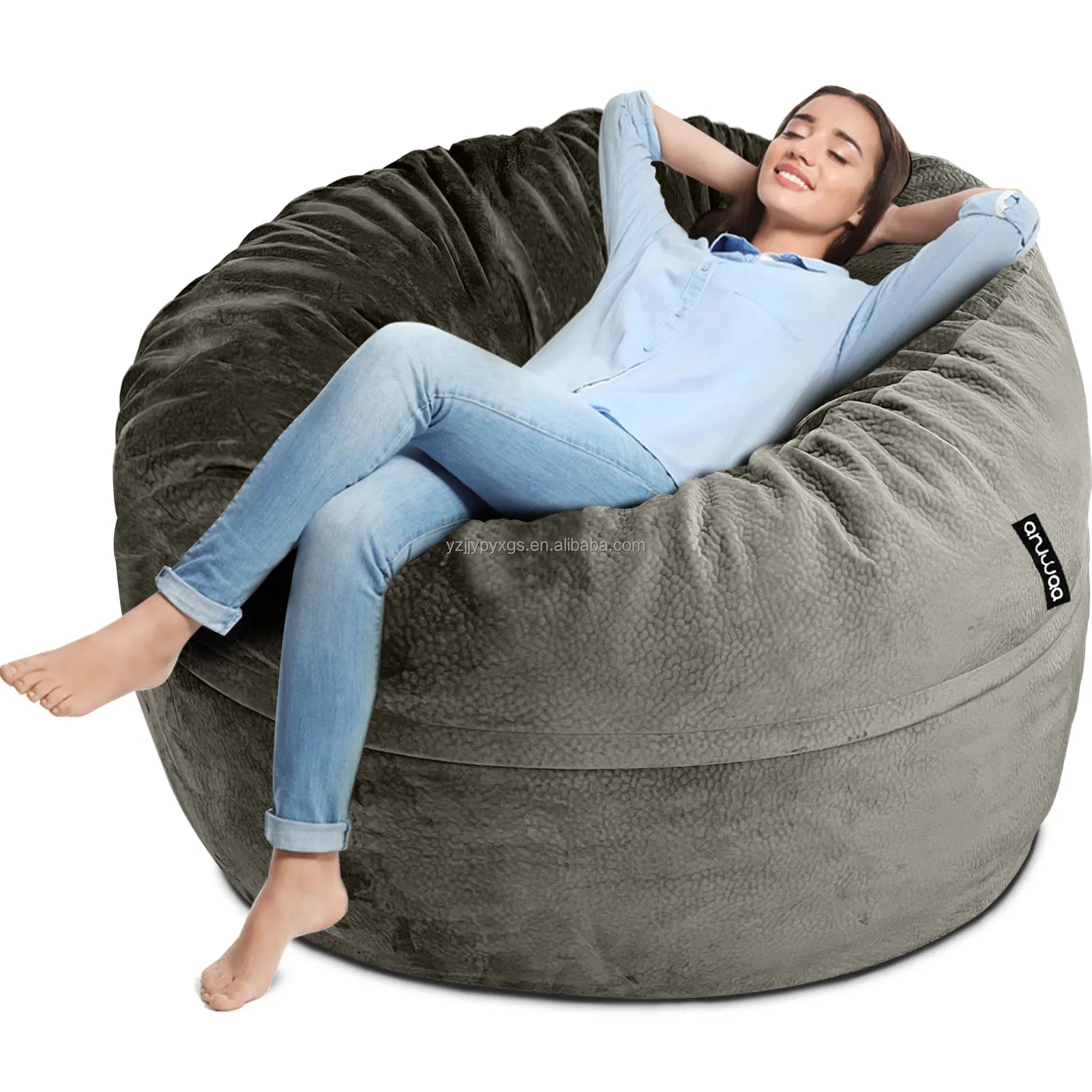 Factory Wholesale Low Price Low Moq Lazy Sofa Interior Foam Sponge Material Ultra Light Weight Comfortable Giant Bean Bag