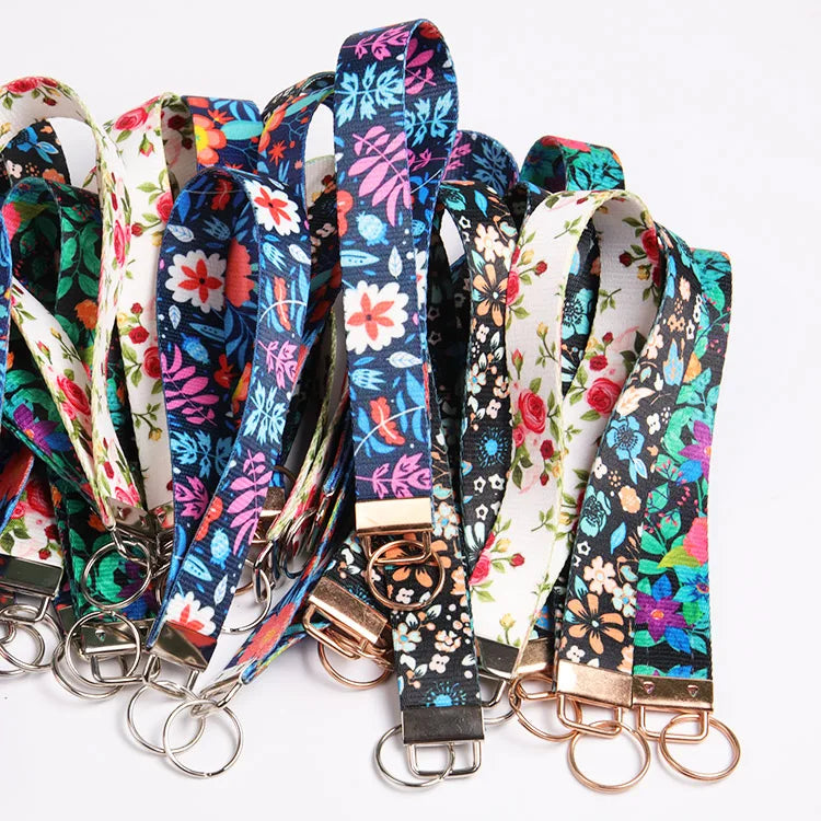 Hot Sale Mobile Phone Wrist Lanyard Cute Id Card Holder Luxury Keychain Wristlet Strap Lanyard With Logo Custom
