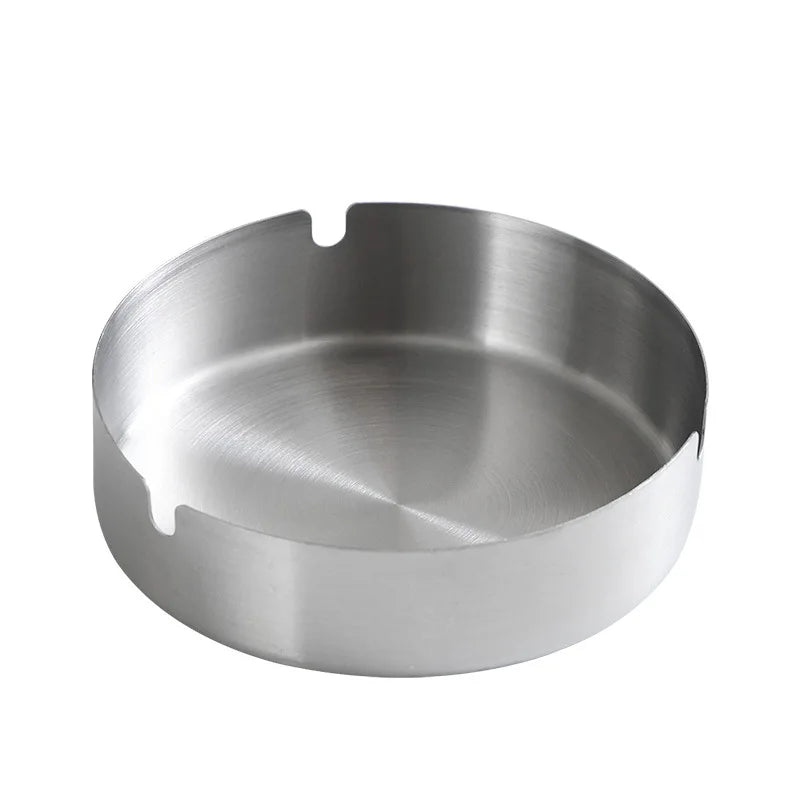 Modern Stainless Steel Ashtray Thickened Home Hotel Bar Restaurant Golden Living Room Round Windproof Personalized Ashtray