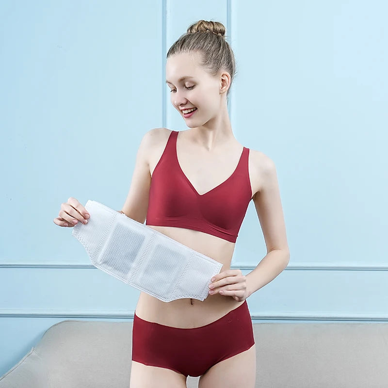 Menstrual Waist Pain Relief Self-Heating Adhesive Heat Patch with Belt Keep Body Warm Hot & Cold Packs for Men