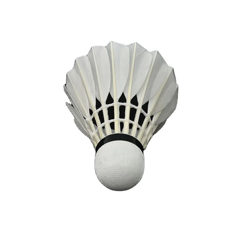 Badminton Shuttlecoke Sporting Goods Nice Hand Feeling 12pcs  Slim Pole Duck Feather Shuttlecocks With Stabe Flilght