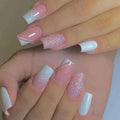 Wholesale Custom Ballerina Press Nails French Style ABS False Full Cover Artificial Fingernails Art Women Nail Designs