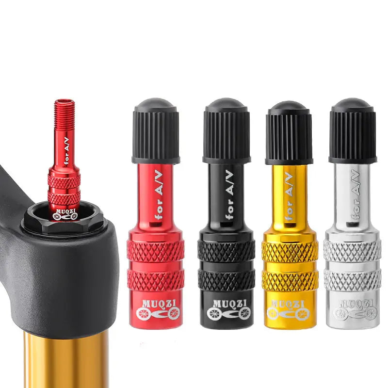 MUQZI Mountain Bike Front Fork AV Schrader Air Valve Bicycle Suspension Air Fork Shock Absorber Conversion Valve