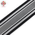 New Style Factory Direct Supply 8cm Black White  Fishing Line Elastic Web Band Breathable Mesh Elastic Ribbon Webbing
