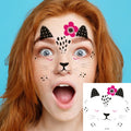 Custom GMPC Factory Supplies Kids Temporary Tattoo Stickers Cartoon Animal Waterproof Face Tattoo Design  for Party