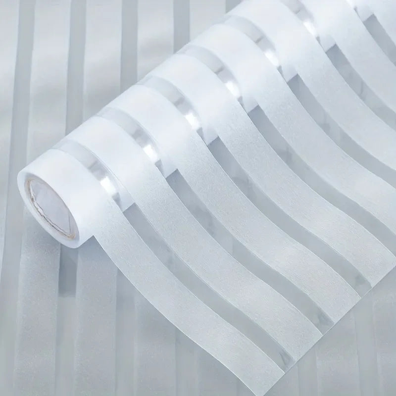 UDK Frosted Window Film for Stripe Patterns Window Frosting Film Self-Adhesive Glass Film for Home Office