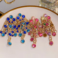 2023 New Arrival Fashion Jewelry Exaggerated Round Tassel Earrings Diamonds Fashionable Crystal Rhinestone Earrings for Women