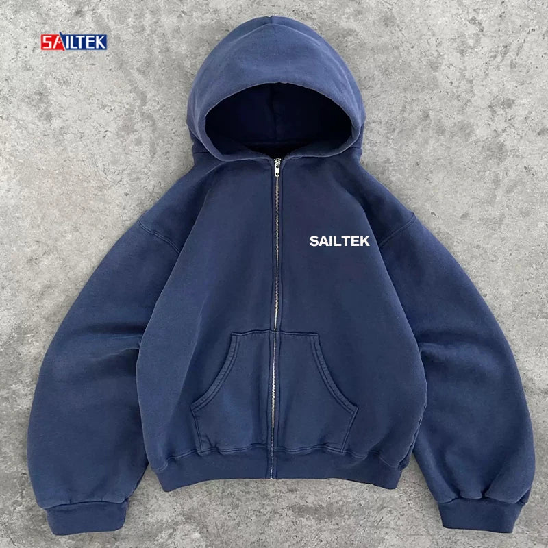 Wholesale Women Clothing Manufacturers Custom logo Heavyweight Zip up Hoodie Cotton Fleece Oversized Pullover Hoodies Zip