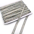 Wholesale 10mm Width Crystal AB Trim Diamond Strass Chain Hotfix Rhinestone Chain Trim