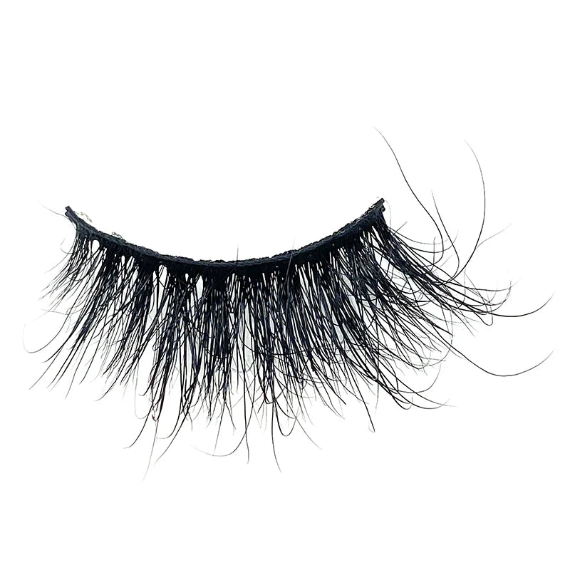 Wholesale Best Quality Handmade Natural Half and Full Strip 3D Mink Eyelashes Premium Short False Eyelashes in Box Model