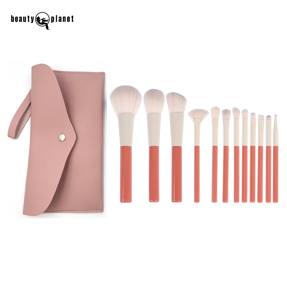 Beauty Planet High End Personalized Hair Brush Set Product 12pcs Practice Manufacturing Professional Makeup Brushes Set