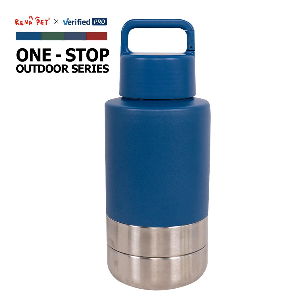 Manufacturer Wholesale Stainless Steel Travel  Detachable Dog Water Food Bottle