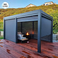 Waterproof Bioclimatic Awning Cover Waterproof Louvre Roof Louver Gazebo Outdoor Aluminum Pergola