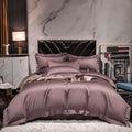Customized Cotton Embroidered Solid Color Luxury Pink Pastoral Style All-Season 4-piece Pillow Cover Comforter Cover Bedding Set