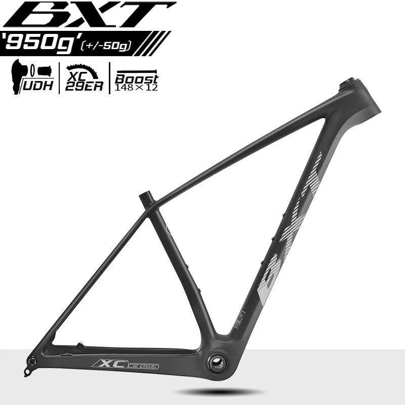 BXT MTB-066 New 29er T1000 Carbon MTB Frame UDH Disc Brake XC Hardtail Mountain Bicycle Boost 148mm Axle T47 29inch Super Light