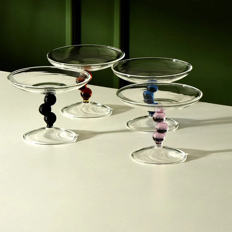 Nordic Ins Creative Gourd Tall Glass Goblet Decorative Ice Cream Dessert Glass Bowl