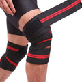 Gym Adjustable Elastic Support Knee Wraps for Weightlifting