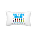 Custom 90-Day Velvet Waist Cushion with Zipper Long Lumbar Support Pillow Cover for Car Bed Sofa for Reading & Bed Rest