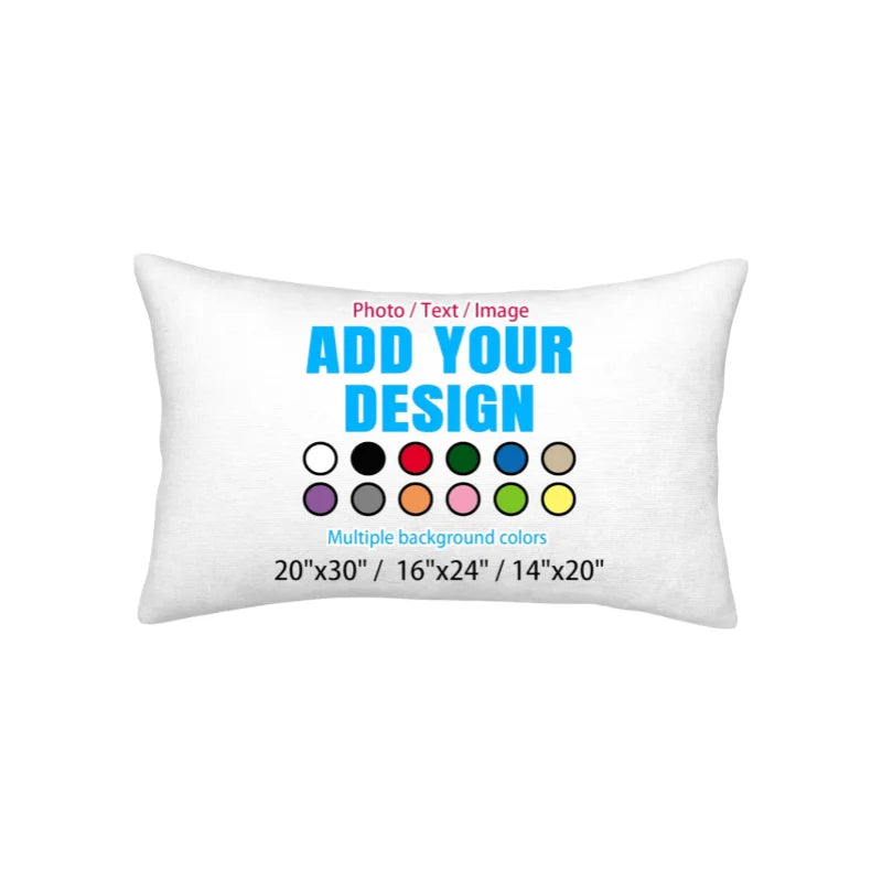 Custom 90-Day Velvet Waist Cushion with Zipper Long Lumbar Support Pillow Cover for Car Bed Sofa for Reading & Bed Rest