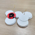 Topjlh Sublimation Blanks Sublimation Ornaments 3inch Round White Blank With Custom Logo Christmas Tree Ornaments Hot Sale
