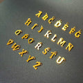 Hot Alphabet Pendant Small Letter Charm for Necklace Bracelet DIY Pendant Charm Stainless Steel 18K Gold Plated New Jewelry