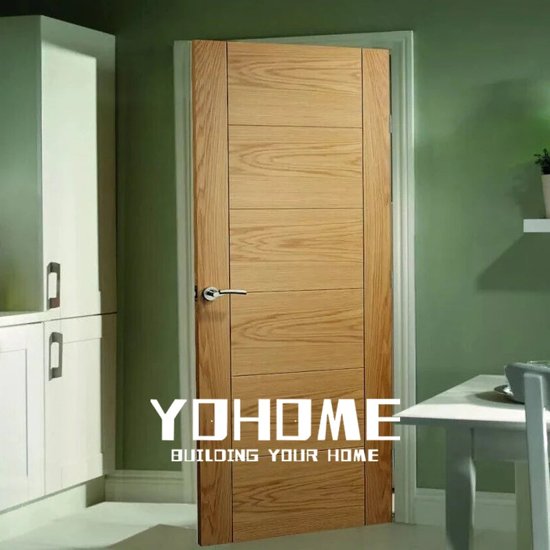 European Standard Apartment 6 Panel Shaker Hdf Wooden Door 6 Panel Oak Door Classic Oak Veneer Wooden Door