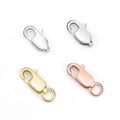 Wholesales Gold Plated Square Lobster Clasp Handmade DIY Accessories 925 Sterling Silver Jewelry Accessories