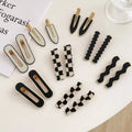 Wholesale Hot Sale Hair Grips Korean Acrylic No Crease Band Hair Clips White Black Set for Woman Girls Accessories