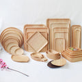 Manufactures Wholesale Rubberwood Trays Unfinished Wooden Serving Tray Set