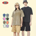 Wholesale Custom 3d Puff Print t Shirt Manufacturer Washed Vintage Acid Wash Distressed Oversized Drop Shoulder t Shirt