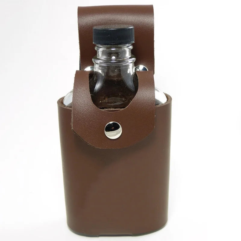 Wholesale Liquor Flask Leather Hip Flask Bottle Holder Belt Flask Holster for Men