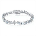 Rarity D Color VVS Moissanite Tennis Fashion 925 HipHop Silver Tennis Bracelet 925 Silver for Men Mossanite Tennis Chain