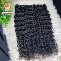 12A Grade Raw Indian Temple Hair Water Wave Human Hair Bundle Vendor Virgin Burmese Curly Cuticle Aligned Hair Weft Extension
